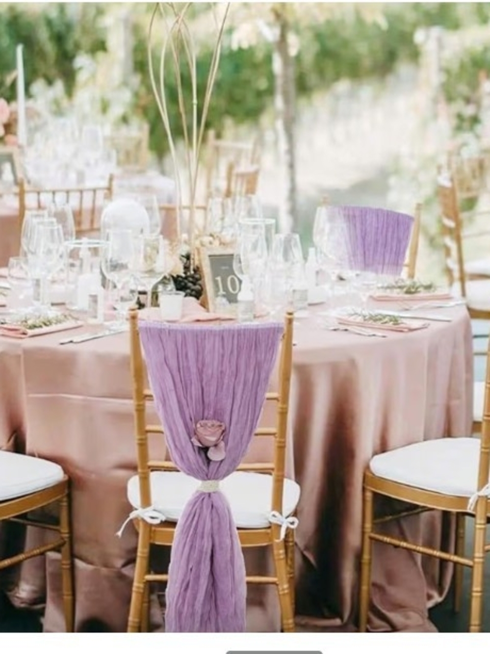 Lot Of 12 Lavender Crinkle Table Runner - Elegant Home Dining Decor